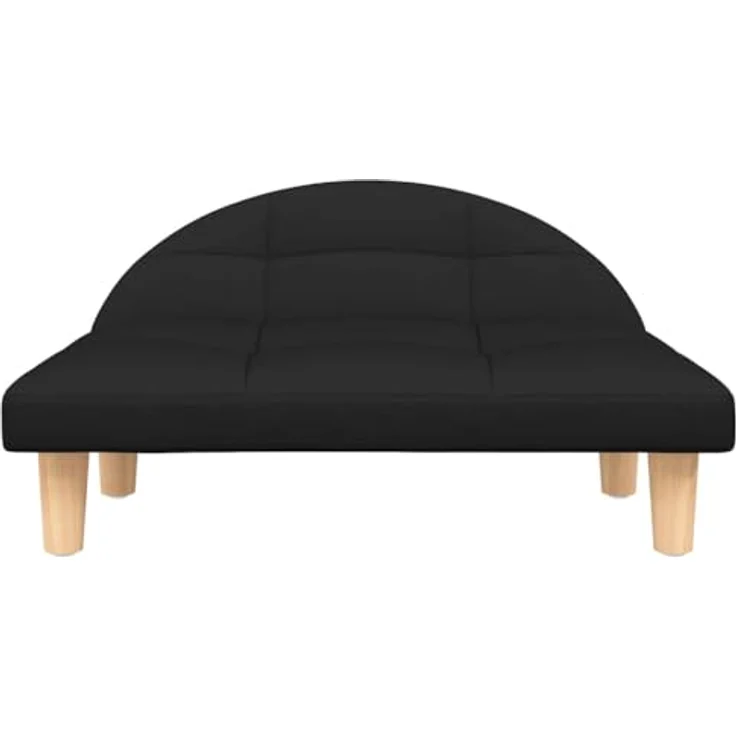 vidaXL Hundematratze Schwarzes Haustier-Sofa aus massivem Kiefernholz, 70 x 52 x 30 cm – Bild 3