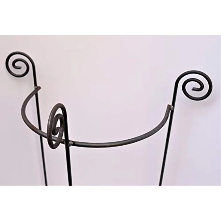 Hirsch Terracotta Staudenhalter halbrund stabil Höhe 116cm, Breite 45cm Vollmaterial Rankhilfe Pflanzstütze Rankgitter – Bild 2