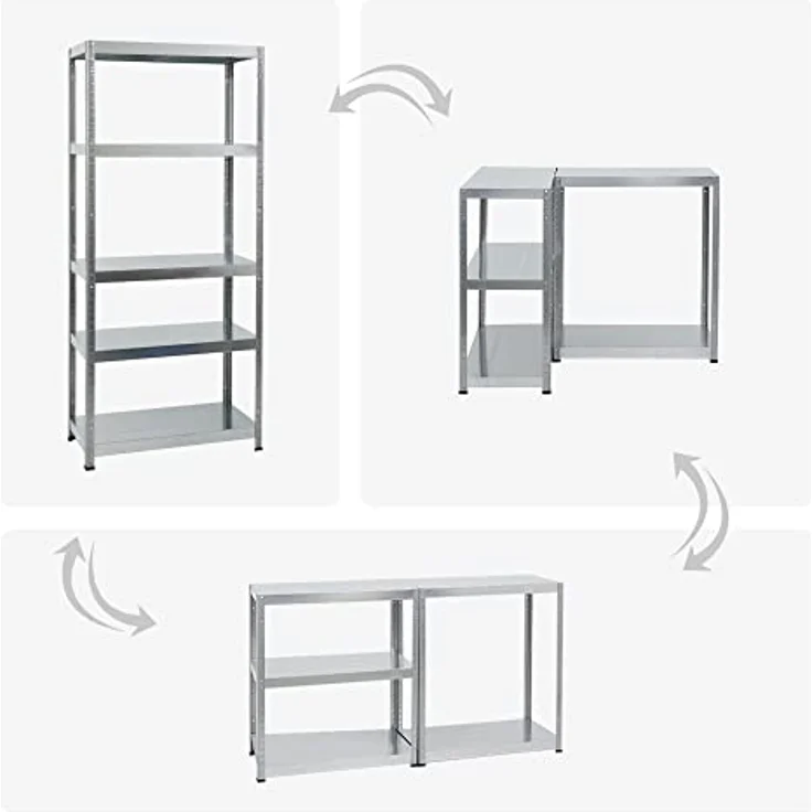 PROREGAL Mega Deal 4er-Sparset Metallregal Steel Eagle 180x80x40cm Fachlast 130kg Verzinkt Schwerlastregal, Küchenregal, Kellerregal, Steckregal, Garagenregal, Lagerregal - PROREGAL Schwerlastregal 130kg Fachlast, 180x80x40cm, Verzinkt, 4er-Sparset – Bild 5