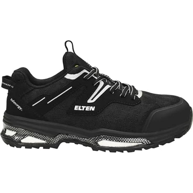 ELTEN YORK XXE black Low ESD S1P Sicherheitsschuh - Mikrofaser/Meshmaterial, Atmungsaktiv, ESD, GUMMI/EVA Sohle – Bild 2