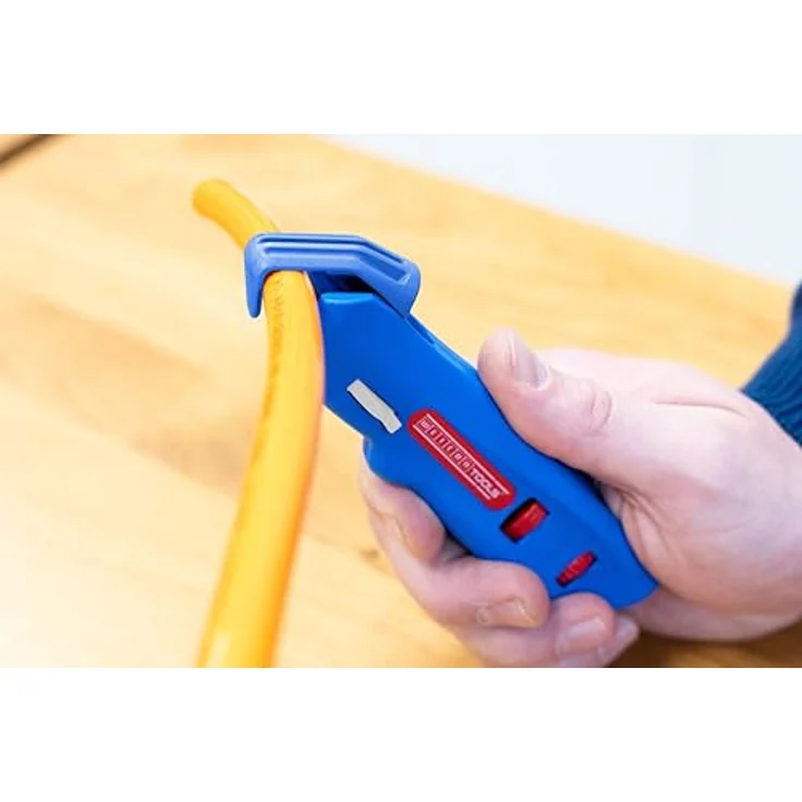 WEICON TOOLS Kabelmesser No. S 4-28, Abisoliergerät für Spiral-, Rund- und Längsschnitte von 4-28 mm Ø, integriertes Sicherheitsmesser, Made in Germany – Bild 2