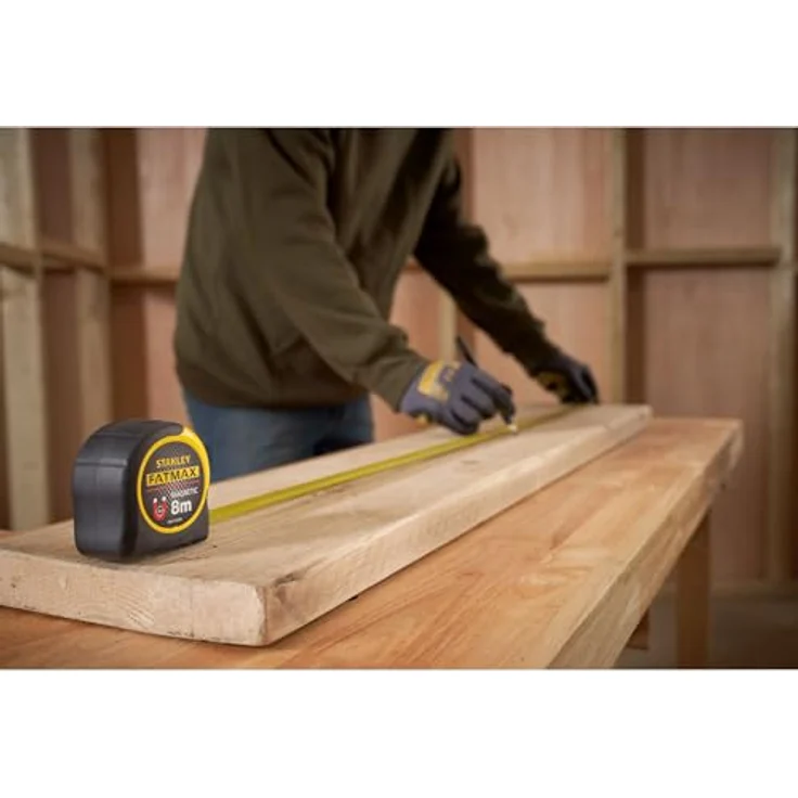 Stanley FatMax Bandmaß Blade Armor, Magnethaken (8 m Länge, Feststeller, automatischer Rücklauf, Gürtelclip) FMHT0-33868 – Bild 5