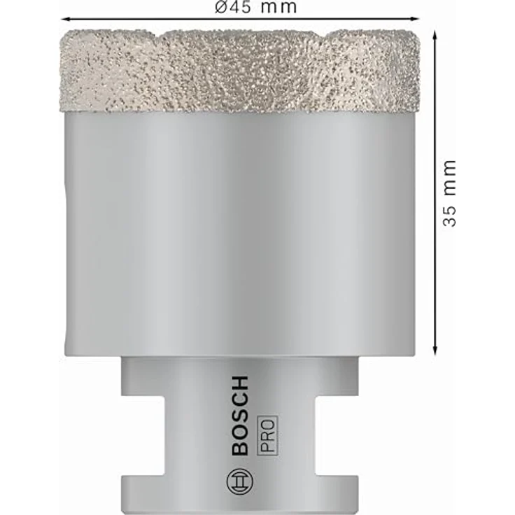 BOSCH Diamanttrockenbohrer Pro Core Cutter dry, Ø 45 mm, hohe Lebensdauer für harte Fliesen und Stein – Bild 3