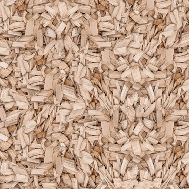 GALAMIO Holzhackschnitzel Mulch aus Kiefer (Pinus Sylvestris) für Garten, 5-30mm Körnung, 720l (12x60l Säcke) - naturbelassen, unkrauthemmend, stoßdämpfend für Spielplätze – Bild 4