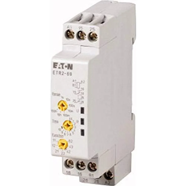 Eaton 262689 ETR2 Zeitrelais, 0.05 → 360000s, 240V AC, 1 Kontakt – Bild 1