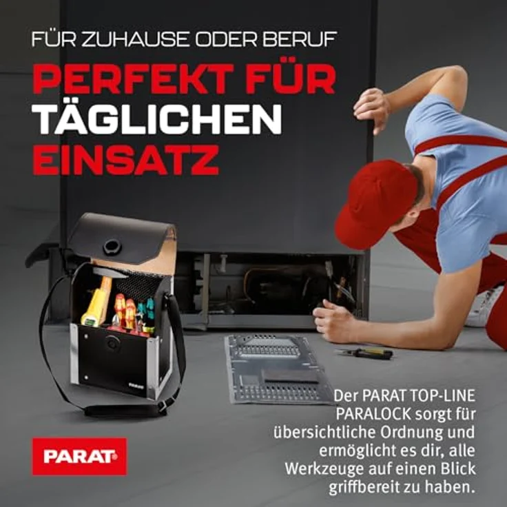 Parat Werkzeugtasche aus Rindleder 230 x 140 x 300 mm m (30200581) – Bild 6