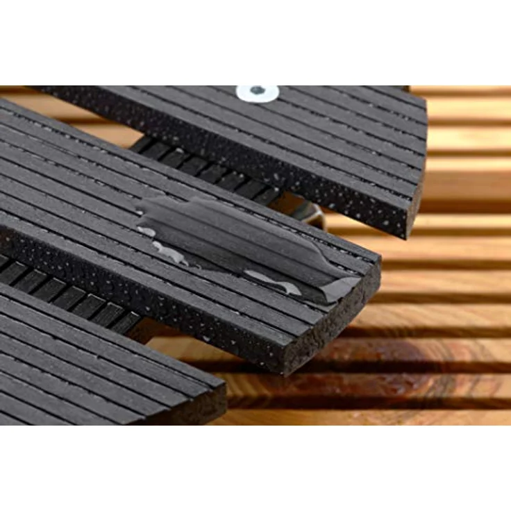 Metafranc WPC-Pflanzenroller 300 x 300 mm-60 kg Tragkraft-Anthrazit-PP-Räder-Feststeller-Witterungsbeständig-Outdooroller-Untersetzer mit Rollen-Transporthilfe für Pflanzen - 825110 – Bild 6