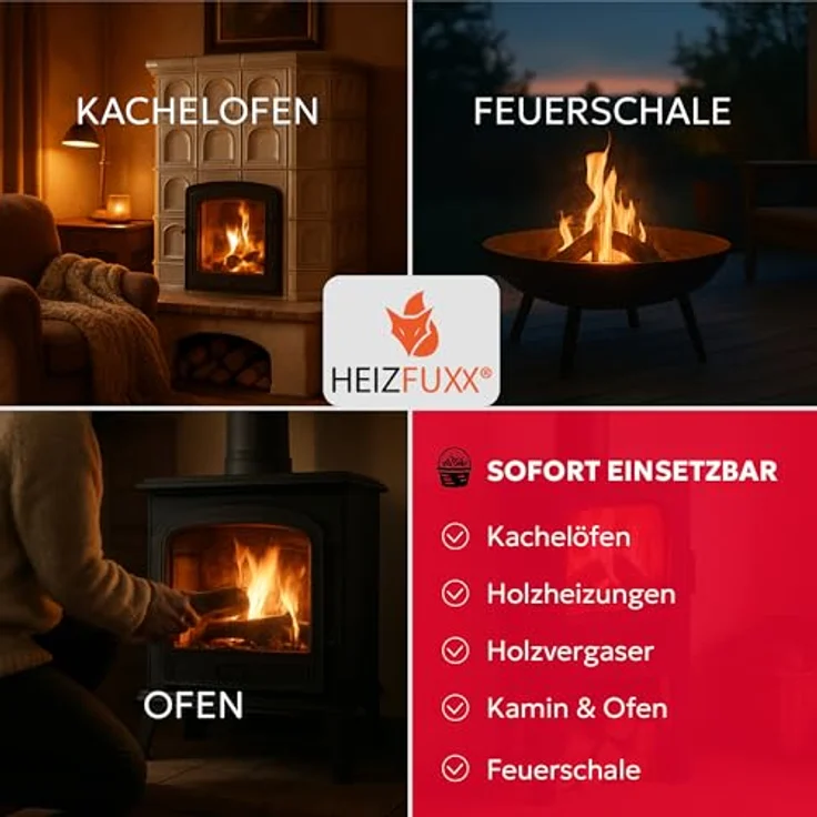 HEIZFUXX Nestro XL Red, Hartholzbriketts 10kg x 96 Gebinde, CO₂-neutral für effizientes Heizen, praktische Lagerung – Bild 6