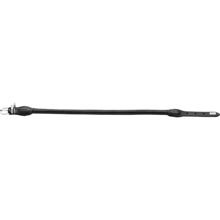 Hunter Halsband Round & Soft Canadian Up, Halsband aus chromfreiem Rindsleder mit Nylonkern, schwarz, M/L – Bild 4