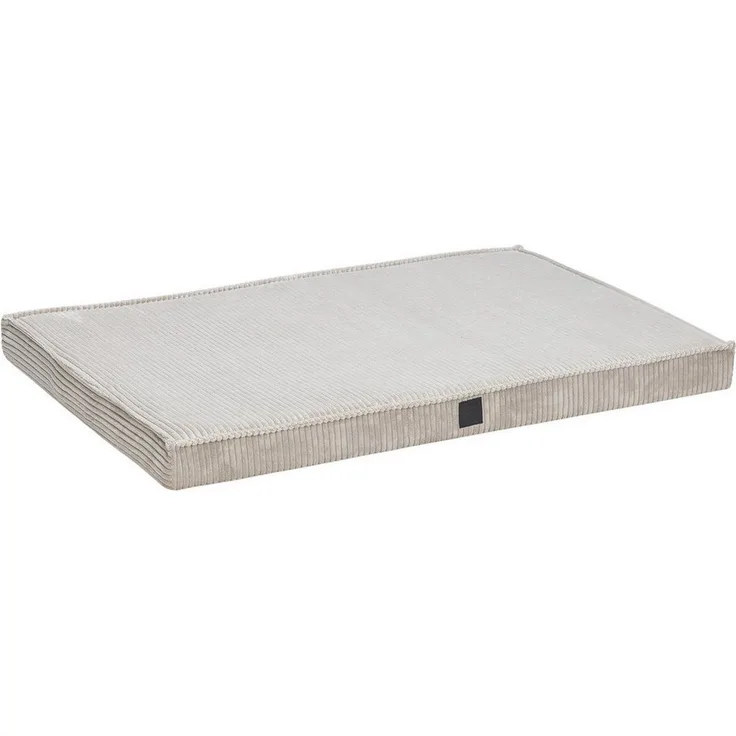 Designed By Lotte Tierkissen Orthopädisches Hundekissen Ribbed hellgrau, mit Memory-Schaum-Füllung und wasserabweisendem Innenbezug
