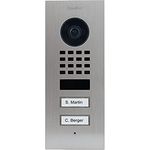 DoorBird D1102V Unterputz IP Video Türstation für 2 Wohn-/Gewerbeeinheiten, Edelstahl V4A | Video-Türsprechanlage mit 2 Ruftasten, WLAN, Bluetooth, HD-Video, Bewegungssensor