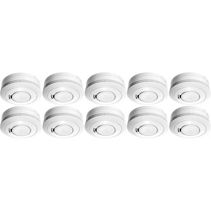 Ei Electronics Ei650 Rauchwarnmelder 10er Set, inkl. 10 Jahres-Batterie, Q-Siegel und 85dB Piezo-Alarm