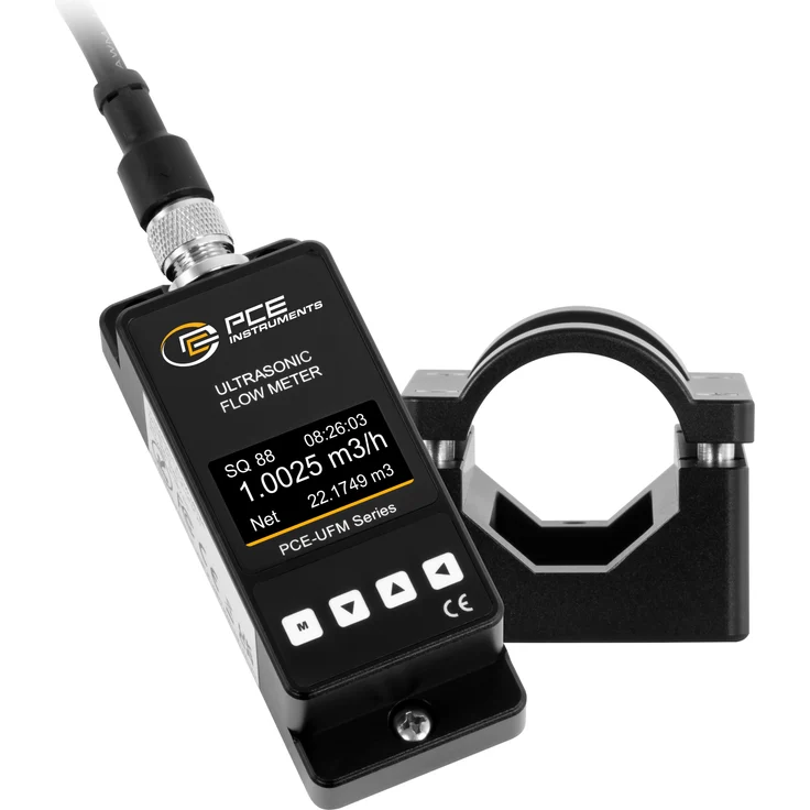 PCE Instruments Durchflussmesser zum Festeinbau PCE-UFM 25, Spannungsversorgung 9-36 V DC, Rohrgröße DN25, OLED Display