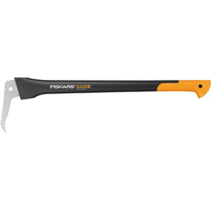 Fiskars Lange Hand-Sappie zur Holzbearbeitung, Länge: 78,5 cm, Gehärtete Stahlklinge/Glasfaserverstärkter Kunststoffgriff, Inklusive Schutzhülle, Schwarz/Orange, WoodXpert, XA22, 1003623