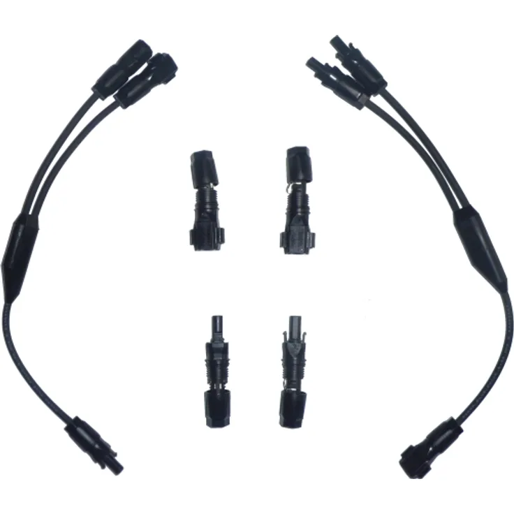 Sunclix Y Stecker + Buchse Adapter Verbinder Brücke Solarkabel Verteiler