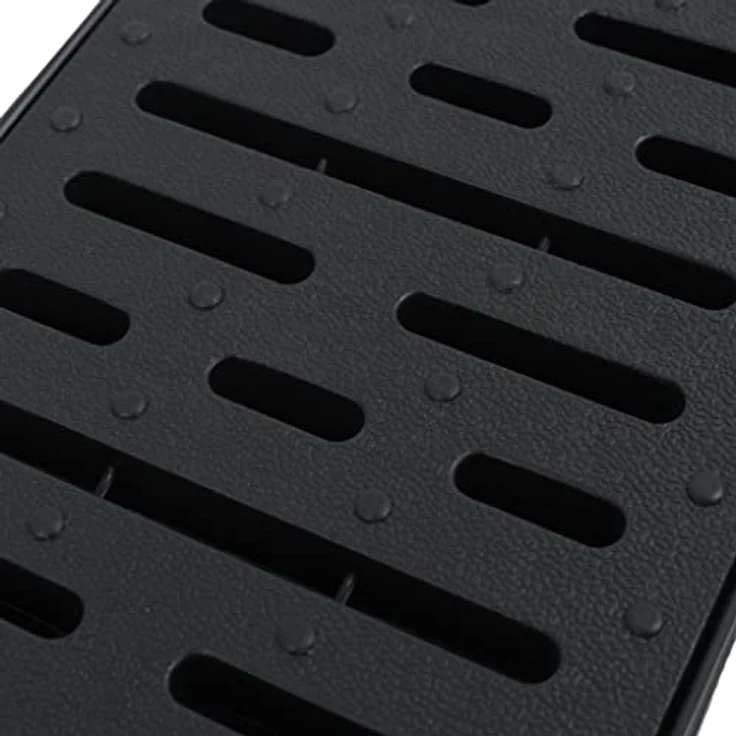 vidaXL 6x Entwässerungsrinne Set, 6m Kunststoffbodenrinne mit korrosionsbeständigem Kunststoffrost und modularen Kanälen, schwarz – Bild 3