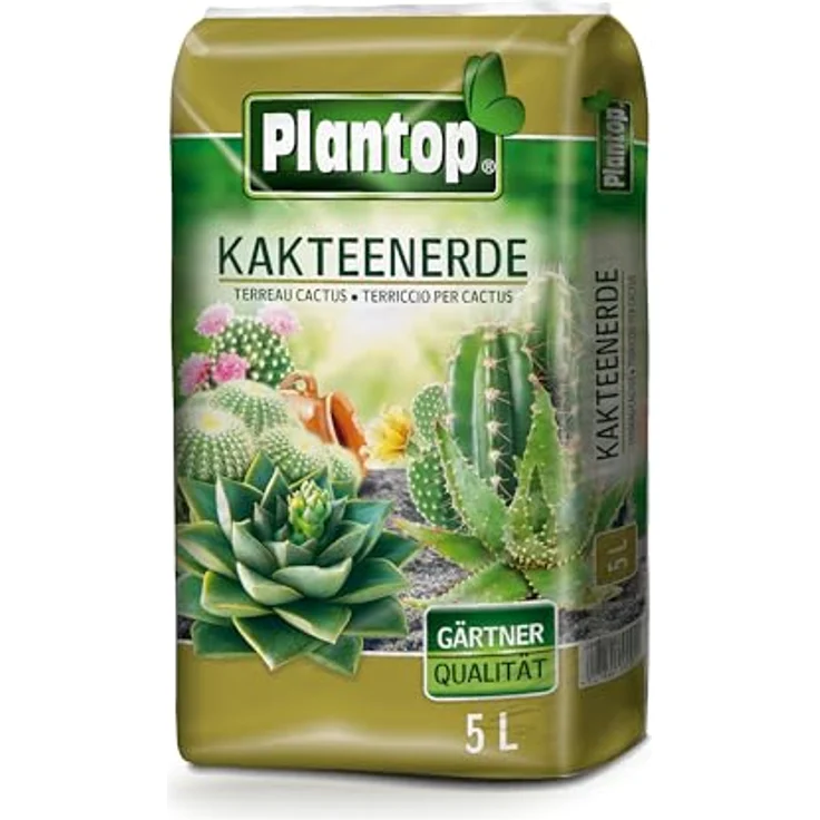 Plantop Kakteenerde, Spezialerde mit Tonmineralien und hohem Quarzsandanteil, 5 l – Bild 1