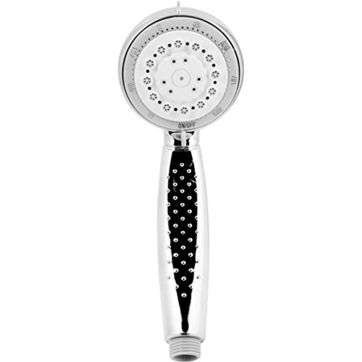 Cornat Brause-Set "Carballo" - Handbrause 75 mm - 8 Strahlarten: Normal-, ECO-, Soft und Massagestrahl- Anti-Kalk und Wasserspareinsatz- 150 cm Brauseschlauch / Set für Dusche und Badewanne / SA330695 – Bild 3