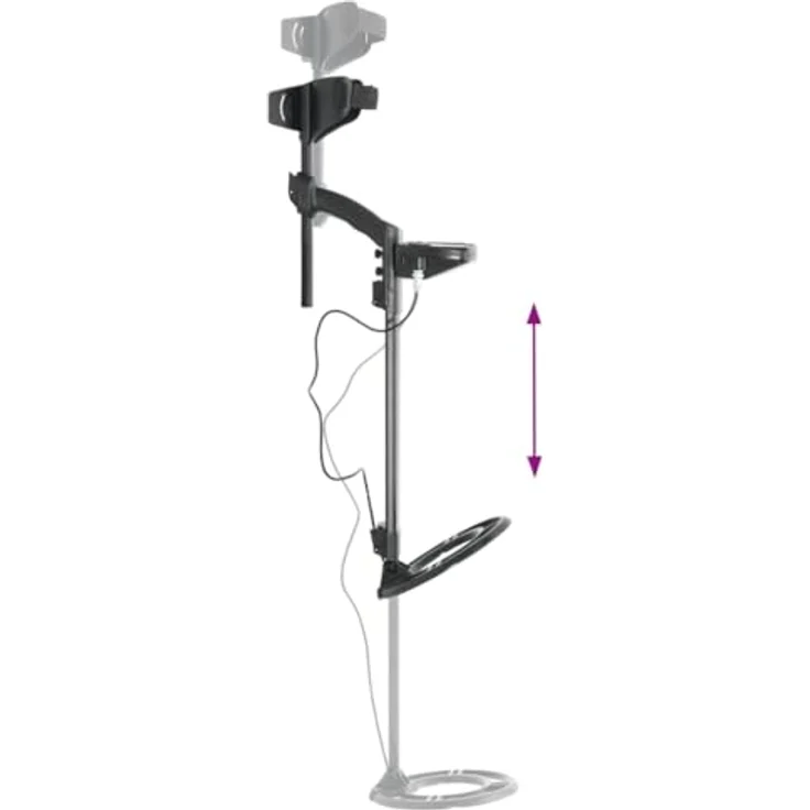 vidaXL Metalldetektor 24 cm Suchtiefe mit LCD-Display, Schwarz – Bild 4