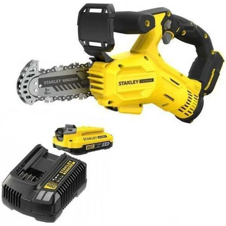 Stanley V20 Sfmcps415D1, Akku Kettensäge mit 15 cm Schwertlänge und 2,0 Ah Akku