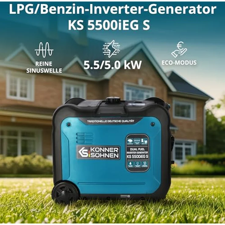 Könner & Söhnen KS 5500iEG S Inverter Stromgenerator, 5500W Notstromaggregat für zuverlässige Energieversorgung – Bild 2