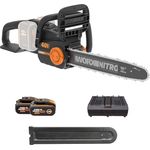 Worx Akku-Kettensäge WORX NITRO WG385E 40V inkl. Akku und Ladegerät, 40,00 cm Schwertlänge, Automatischer Kettenöler, Drahtlos