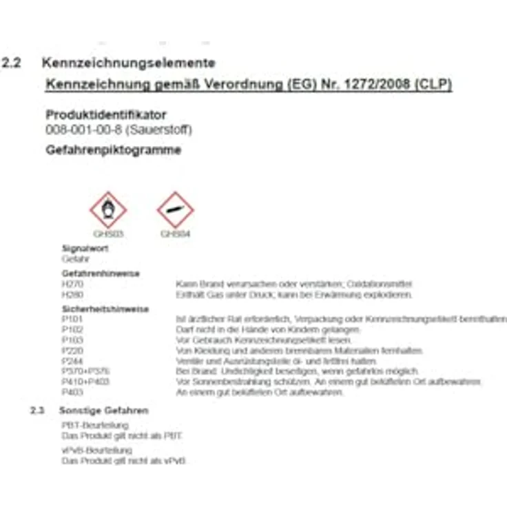 Rothenberger Industrial Sauerstoffflasche 2l wiederbefüllbar 400l Sauerstoff, Mehrwegflasche, blau – Bild 4