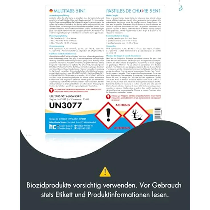 1 x 5 kg BAYZID Multitabs 20g 5in1 für Pools – Bild 6