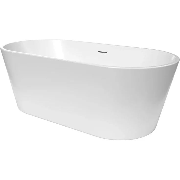 Swiss Aqua Technologies Mood Badewanne Freistehend 170x80 cm aus Acryl in Weiß, inkl. Siphon und Füße, 268L Volumen