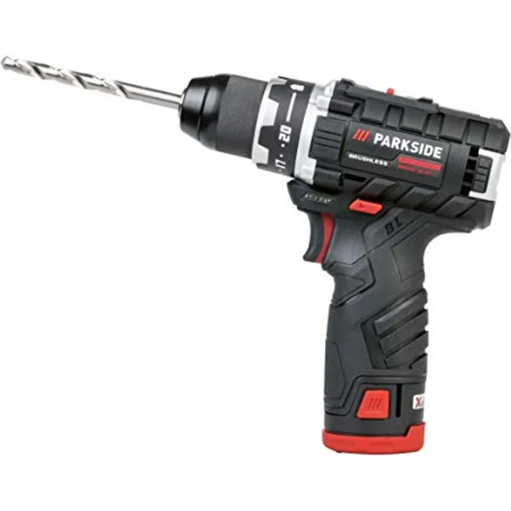 PARKSIDE Akku-Bohrschrauber PBSPA 12 A1, bürstenloser Motor, 2 Batterien, 39-teiliges Zubehörset, max. 30 Nm, 0-1400 U/min, mit Ladegerät und Tasche – Bild 4