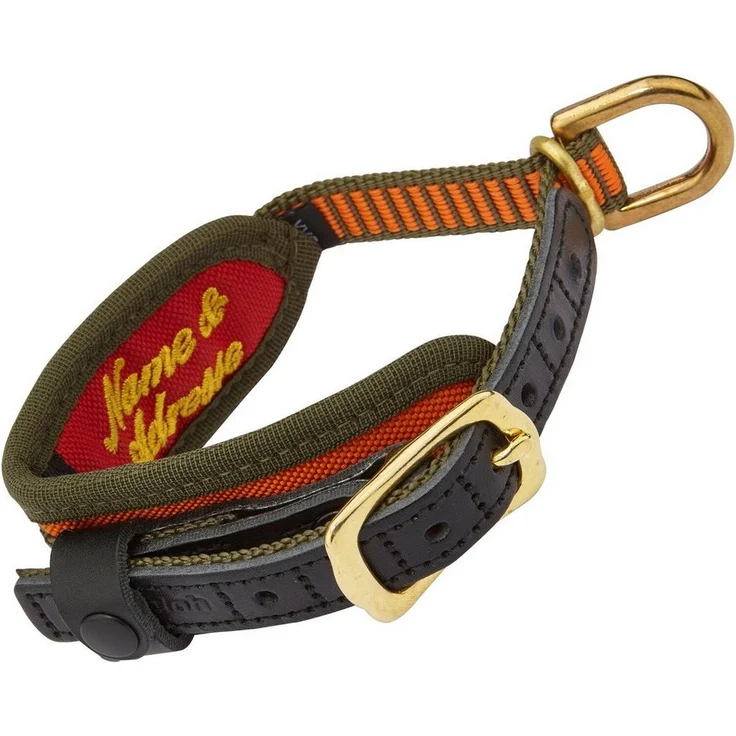 Niggeloh Hunde-Halsband Halsung Deluxe, Neoprenpolsterung, wasserabweisend, Messing-Beschläge, verschiedene Größen – Bild 1