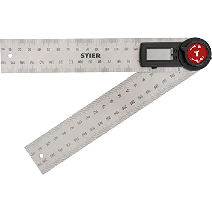 Stier SDW 200, Digitaler Winkelmesser mit Feststellfunktion und LCD Bildschirm, Messbereich 0° - 360° – Bild 1