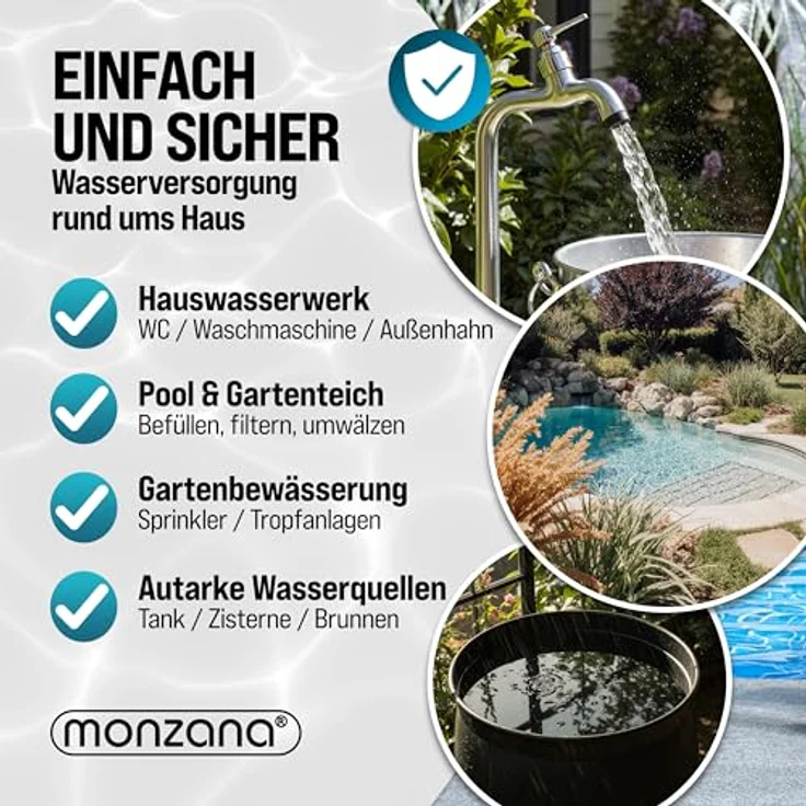 Deuba monzana® Druckschalter Pumpensteuerung Druckwächter Baranzeige mit/ohne Kabel ohne Kabel – Bild 6