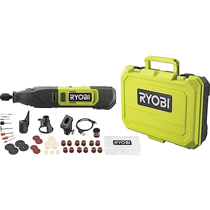 Ryobi RRT12-120BA335 Rotationswerkzeug 12V mit max. 35.000 U/min, 2,0 Ah Akku und USB-C Ladekabel – Bild 1