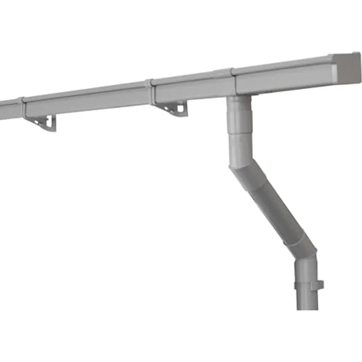 INEFA Dachrinnen Set Gartenhaus, Carport, Terrasse, NW 83 Kastenrinne 3m Grau 1 Dachseite, Regenrinne PVC für Pultdach, Made in Germany – Bild 1