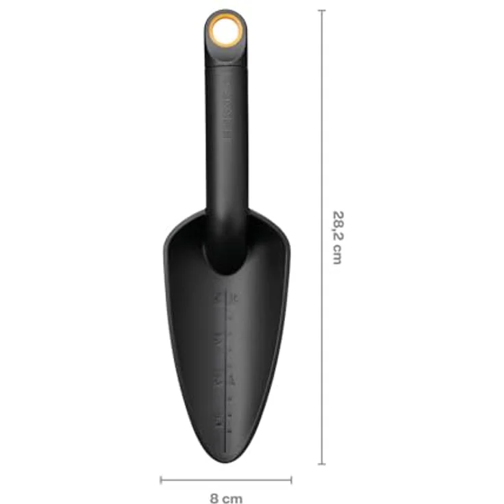 Fiskars Blumenkelle Solid, Länge: 28 cm, Glasfaserverstärkter Kunststoff, Schwarz/Orange – Bild 3