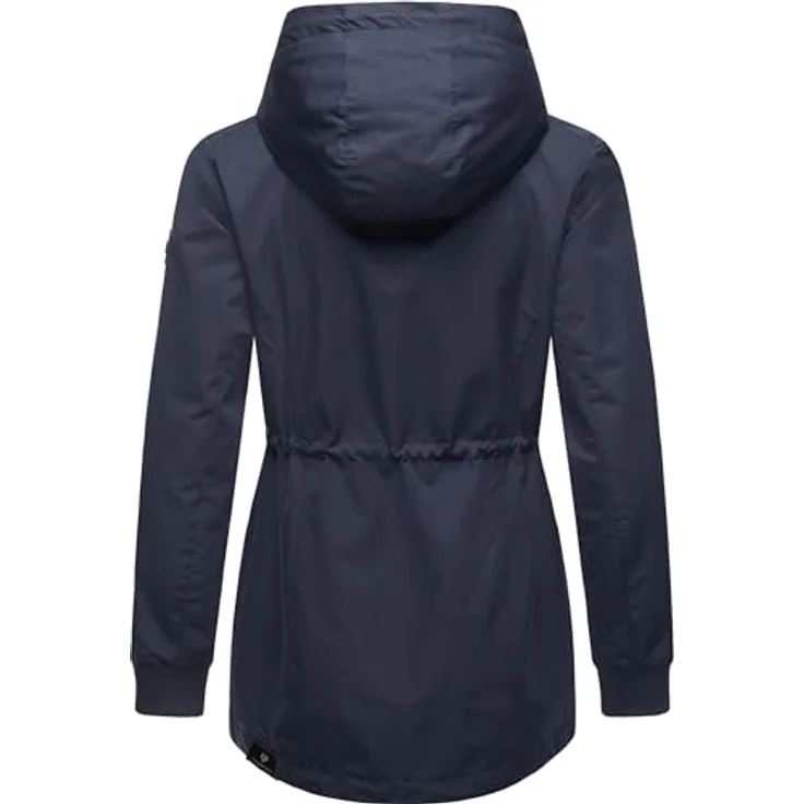Ragwear Outdoorjacke Dowey Tech wasserdicht mit großer Kapuze, Damen Übergangsjacke, schwarz – Bild 3
