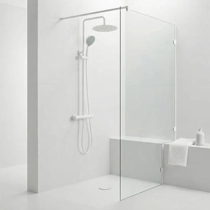 wohnwerk.idee Duschsystem Regendusche Set, Duscharmatur mit Handbrause und Thermostat, höhenverstellbar, keine Wannenauslauf – Bild 2