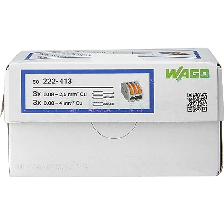 Wago Verbindungsdosenklemmen, 3 x 0,08 mm² - 4 mm², Klemmen mit Betätigungshebel, 50 Stück – Bild 4