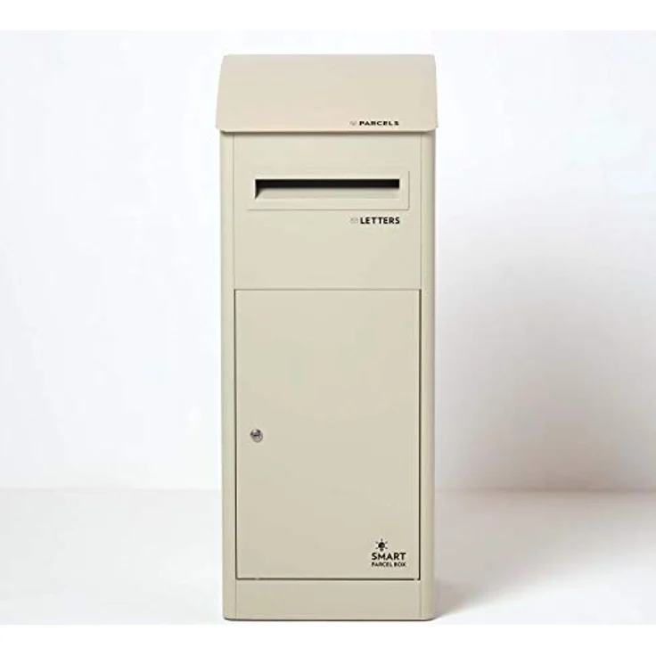 Smart Parcel Box XXL cremeweiß mit Schrägdach 43x41x110 cm, Paketbriefkasten zur Wand- oder Bodenmontage, Paketbox für Zuhause & Unternehmen, Briefkasten für Pakete & Briefe - Smart Parcel Box XXL mit eleganter Schrägdachform und maximaler Paketgröße 330 x 280 x 255 mm – Bild 3