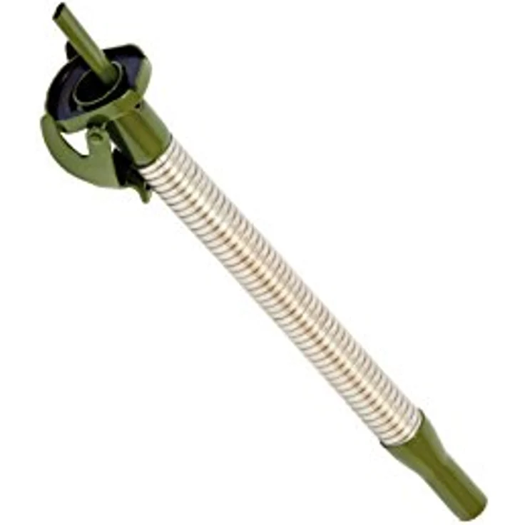 hünersdorff Metall-Auslaufrohr flexibel 20mm für Metall-Kraftstoff-Kanister, extra lang, silber/oliv