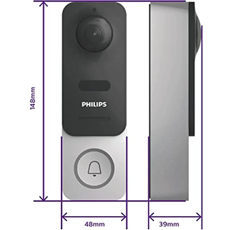 PHILIPS WelcomeEye LINK Gegensprechanlage mit Video-Funktion IP44 batteriebet - Avidsen – Bild 4