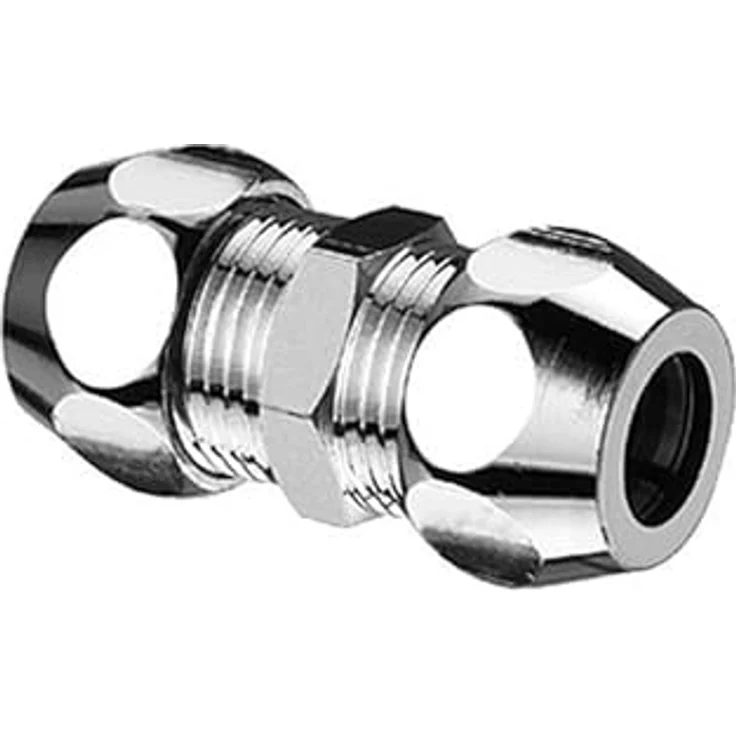 OTTO Spültischarmatur Schell Gerade Doppel Verschraubung, chrom, 3/8 x 3/8 x 8mm – Bild 1