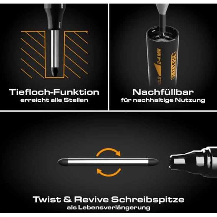 Pica BIG Ink Smart-Use Marker XL Schwarz 170/46 Permanentmarker Tieflochmarker – Bild 5