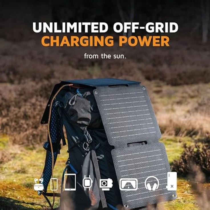 Xtorm SolarBooster, Solarpanel Xtreme Series mit 28W, tragbar, USB- und USB-C-Anschluss, LCD-Anzeige, 0.91 kg – Bild 2
