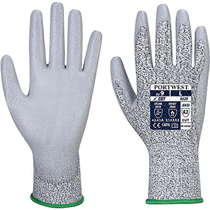 Portwest va620g7rxxl Getränkeautomaten Schnitt 3 PU Palm Handschuh, Regular, Größe: 2 X Große, Grau