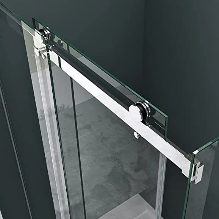 Mai & Mai Eckdusche Duschkabine Schiebetür Rechteckig 8mm ESG mit Nano R17-2, BxT: 100x70 cm, Klarglas – Bild 4