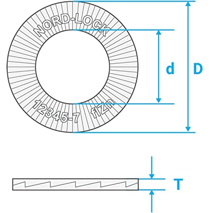 Sicherungsscheiben selbsthemmend M10 Stahl Deltaprotekt geklebt 1 Stk – Bild 7