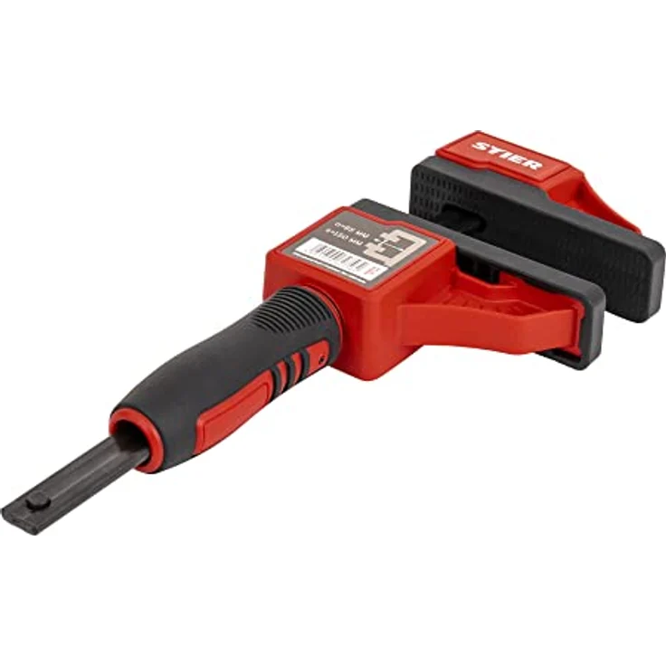 STIER Kompaktzwinge, optimal für Arbeiten auf engem Raum, 150 mm Spannweite, 60 mm Ausladung, große Spannbacken – Bild 3