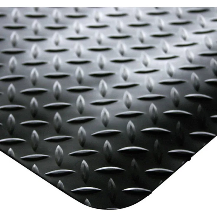 COBA Europe Arbeitsplatzmatte Deckplate, Schwarz, 1.2m x 15mm, Meterware